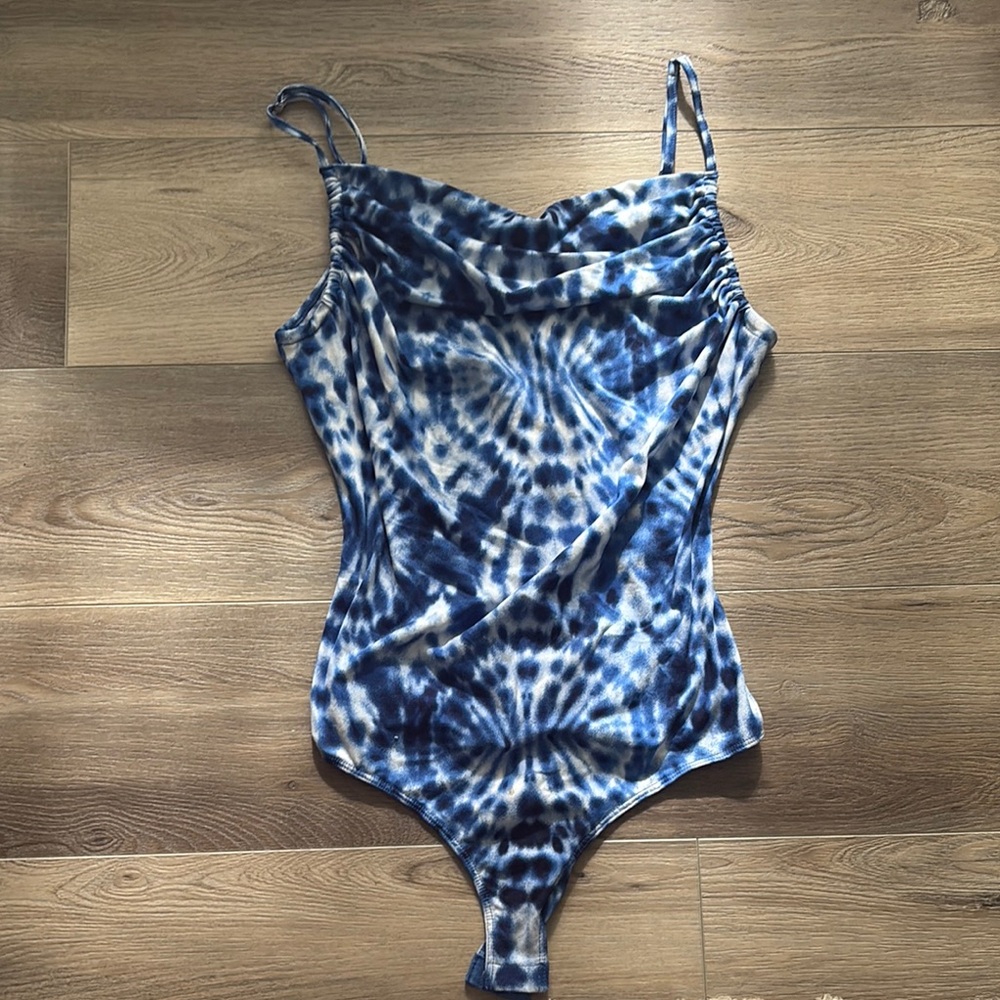 Blue Tie-Dye Bodysuit